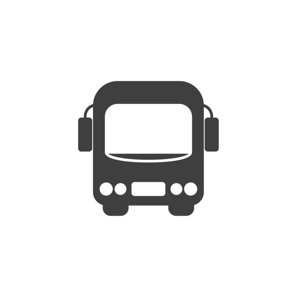 Vector sign of the bus symbol is isolated on a white background. bus icon color editable.