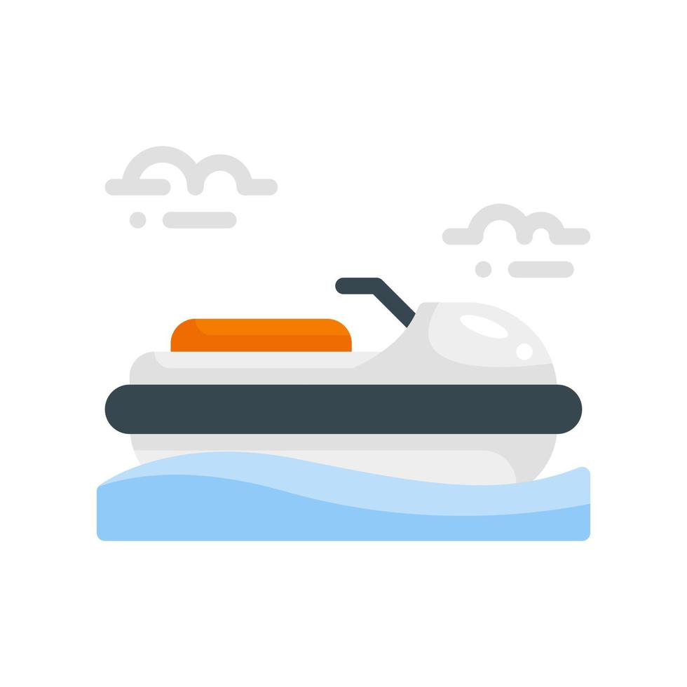 jet ski flat style icon. vector illustration for graphic design, website, app