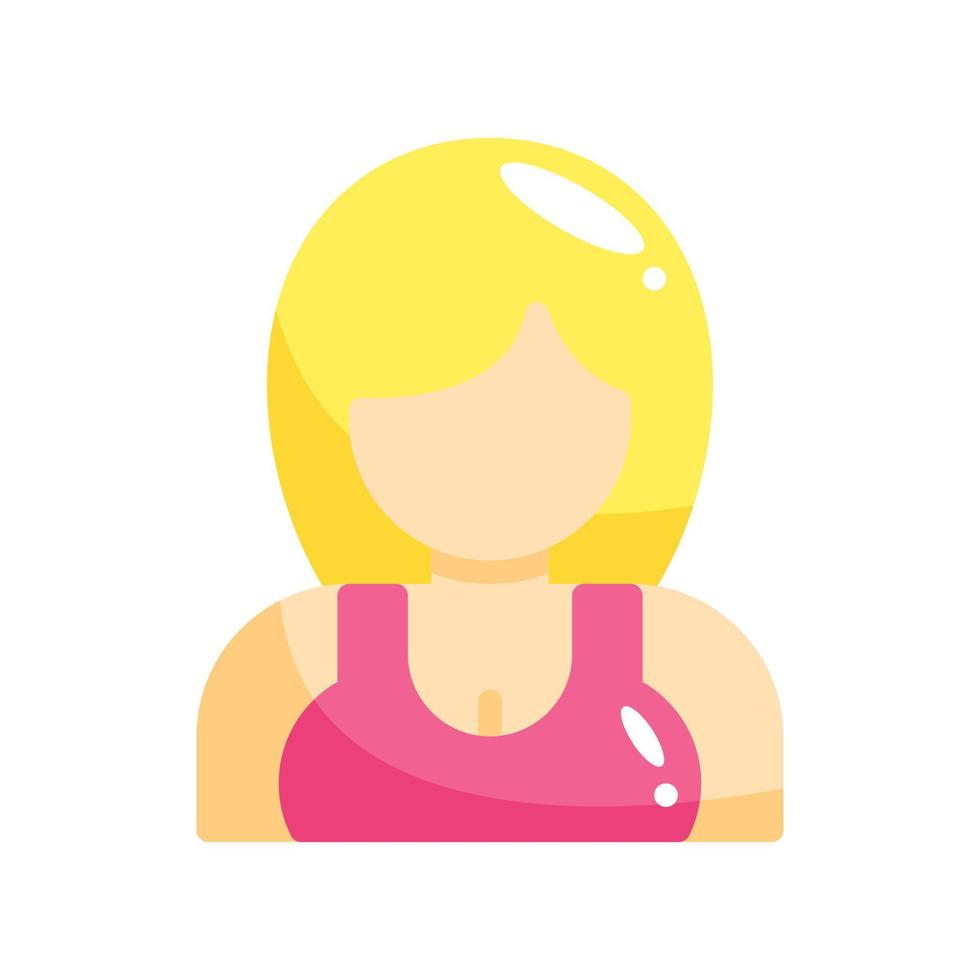 girl flat style icon. vector illustration for graphic design, website, app