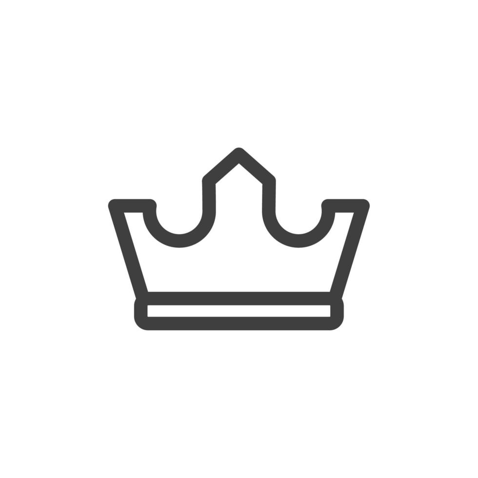 Vector sign of the Crown symbol is isolated on a white background. Crown icon color editable.