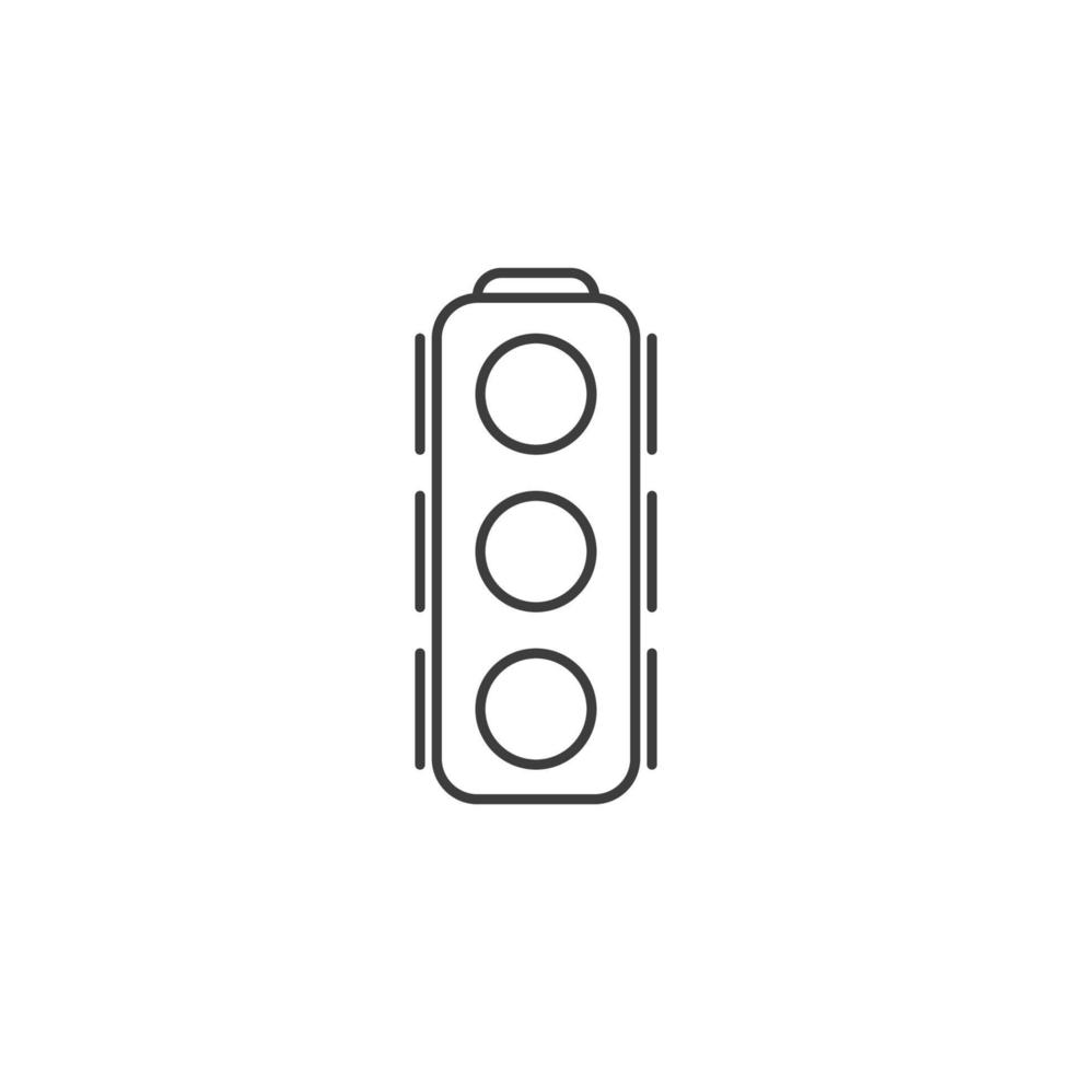 Vector sign of the Traffic lights symbol is isolated on a white background. Traffic lights icon color editable.