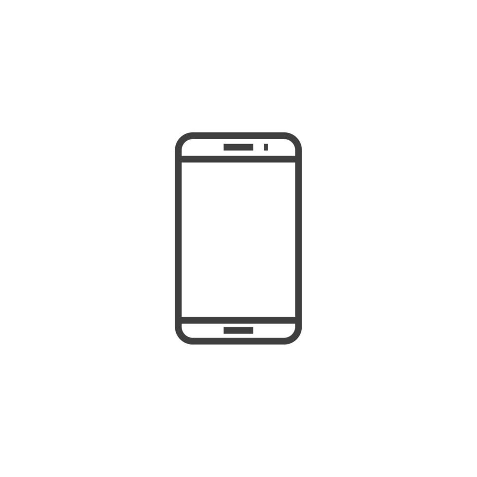 Vector sign of the Smartphone symbol is isolated on a white background. Smartphone icon color editable.
