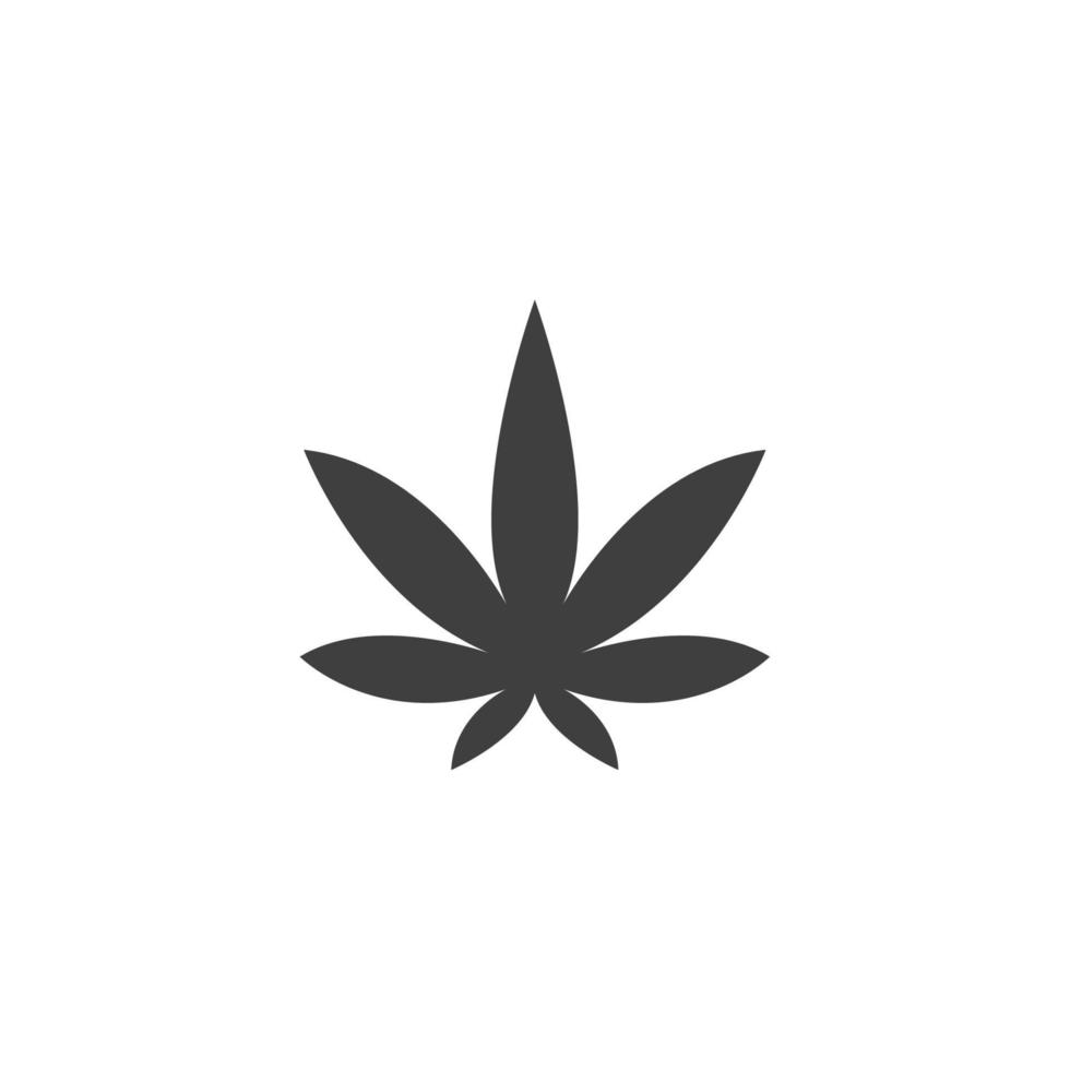 Vector sign of the Cannabis Marijuana Leaf symbol is isolated on a white background. Cannabis Marijuana Leaf icon color editable.