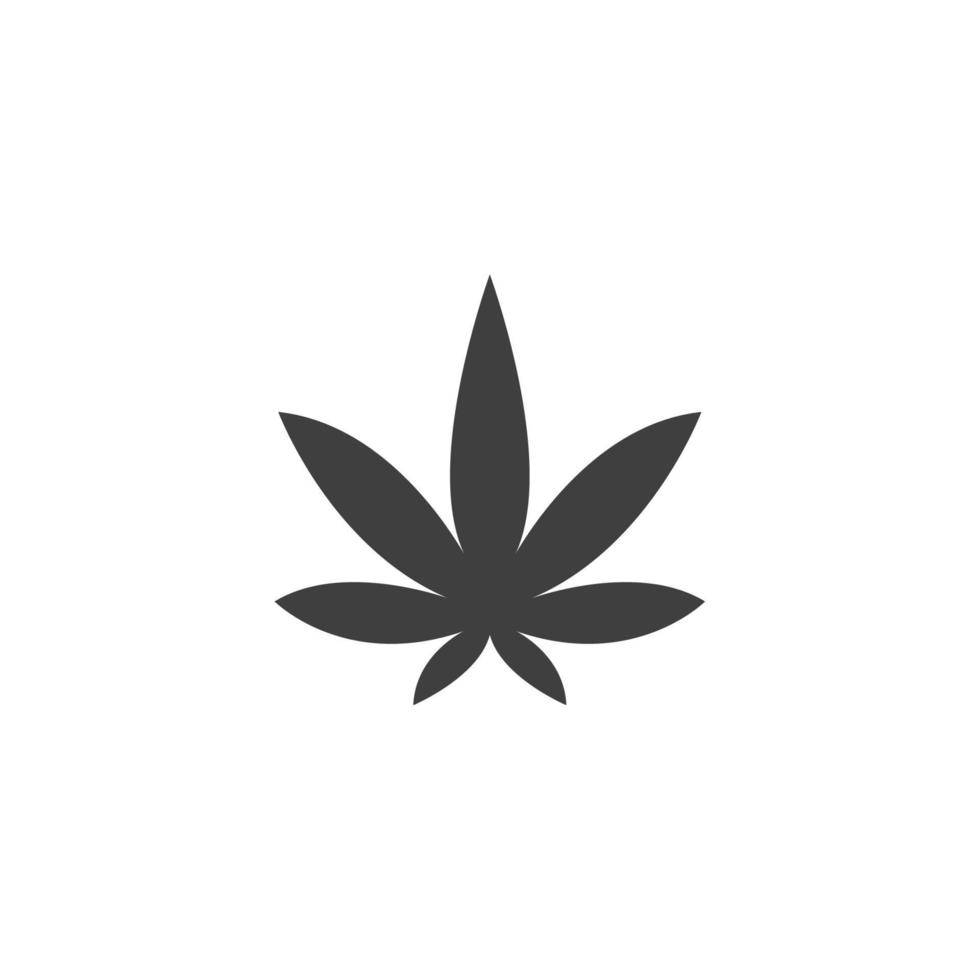 el signo vectorial del símbolo de la hoja de marihuana de cannabis está aislado en un fondo blanco. color de icono de hoja de marihuana de cannabis editable. vector