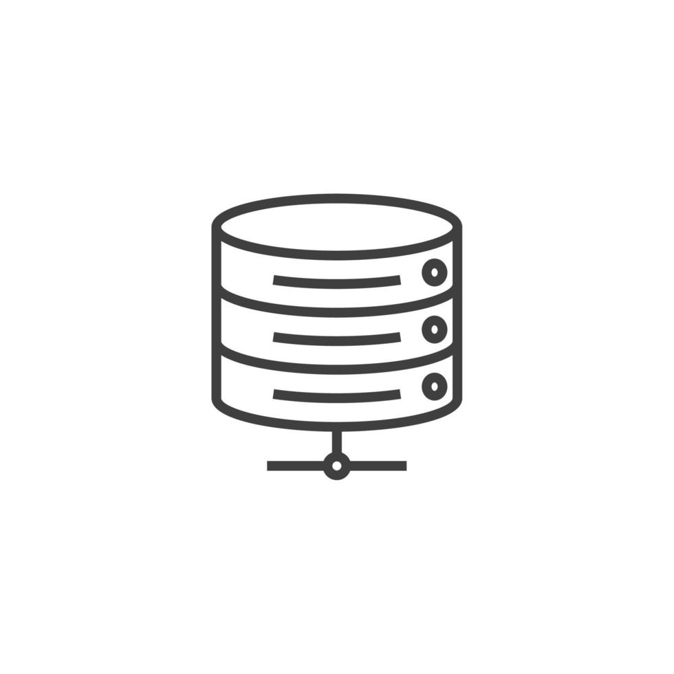 Vector sign of the computer server symbol is isolated on a white background. computer server icon color editable.