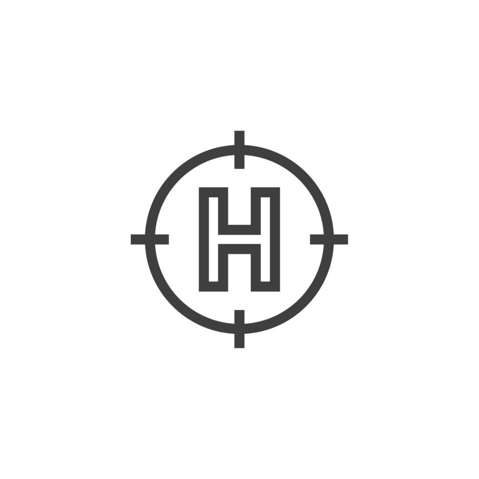Vector sign of the Helipad symbol is isolated on a white background. Helipad icon color editable.