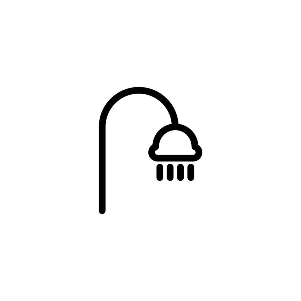 Vector sign of the Shower symbol is isolated on a white background. Shower icon color editable.