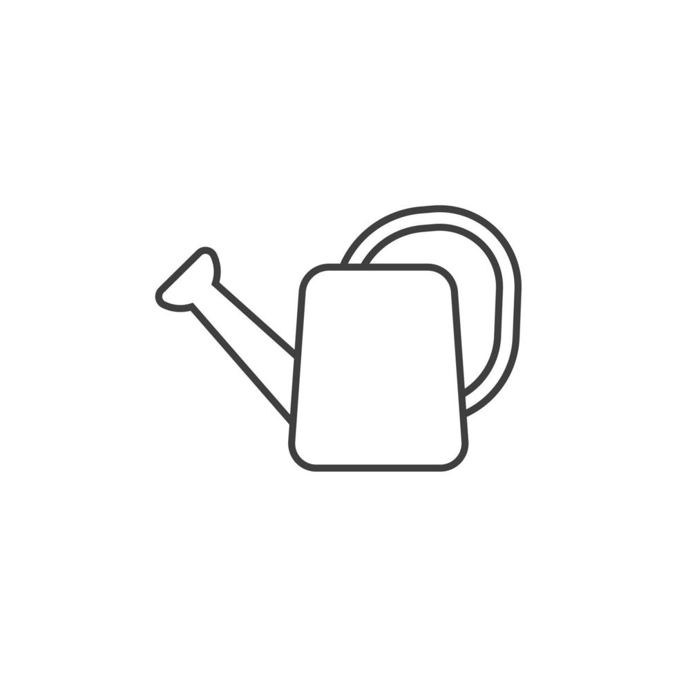 Vector sign of the The watering can symbol is isolated on a white background. The watering can icon color editable.