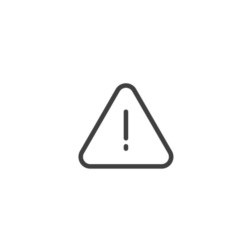 Vector sign of the warning symbol is isolated on a white background. warning icon color editable.