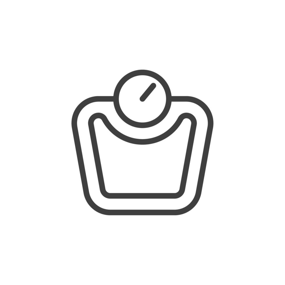 Vector sign of the Weight Scale symbol is isolated on a white background. Weight Scale icon color editable.