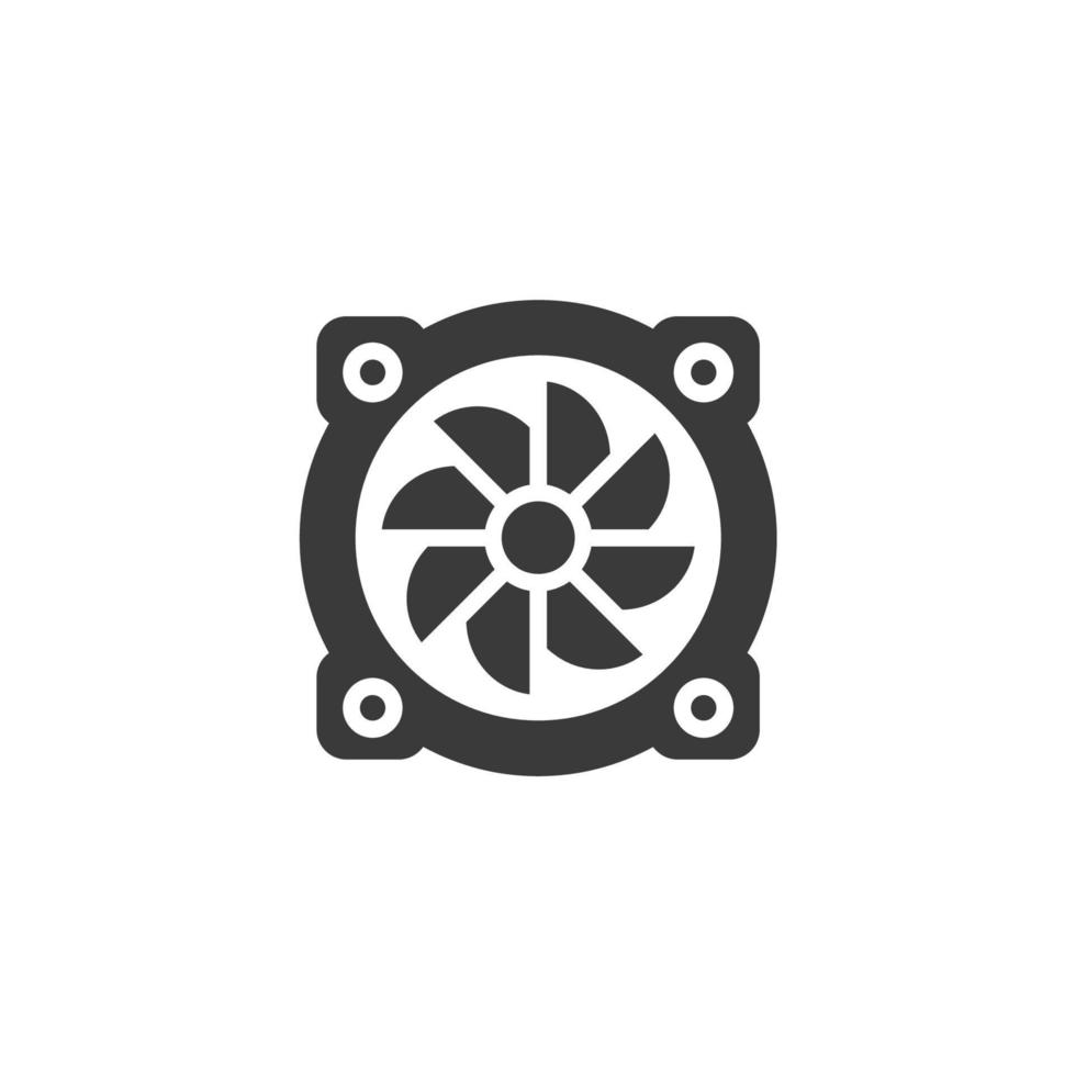 Vector sign of the Exhaust fan symbol is isolated on a white background. Exhaust fan icon color editable.