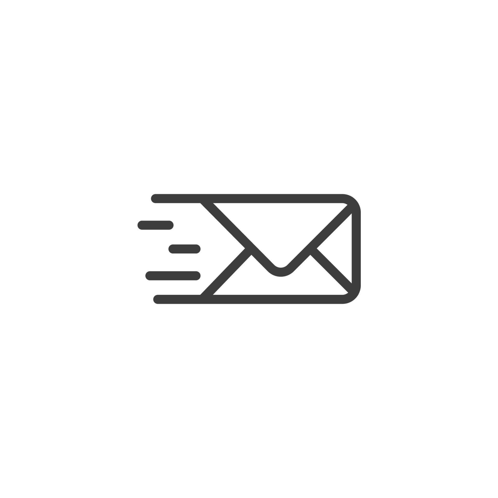 Vector sign of the email symbol is isolated on a white background