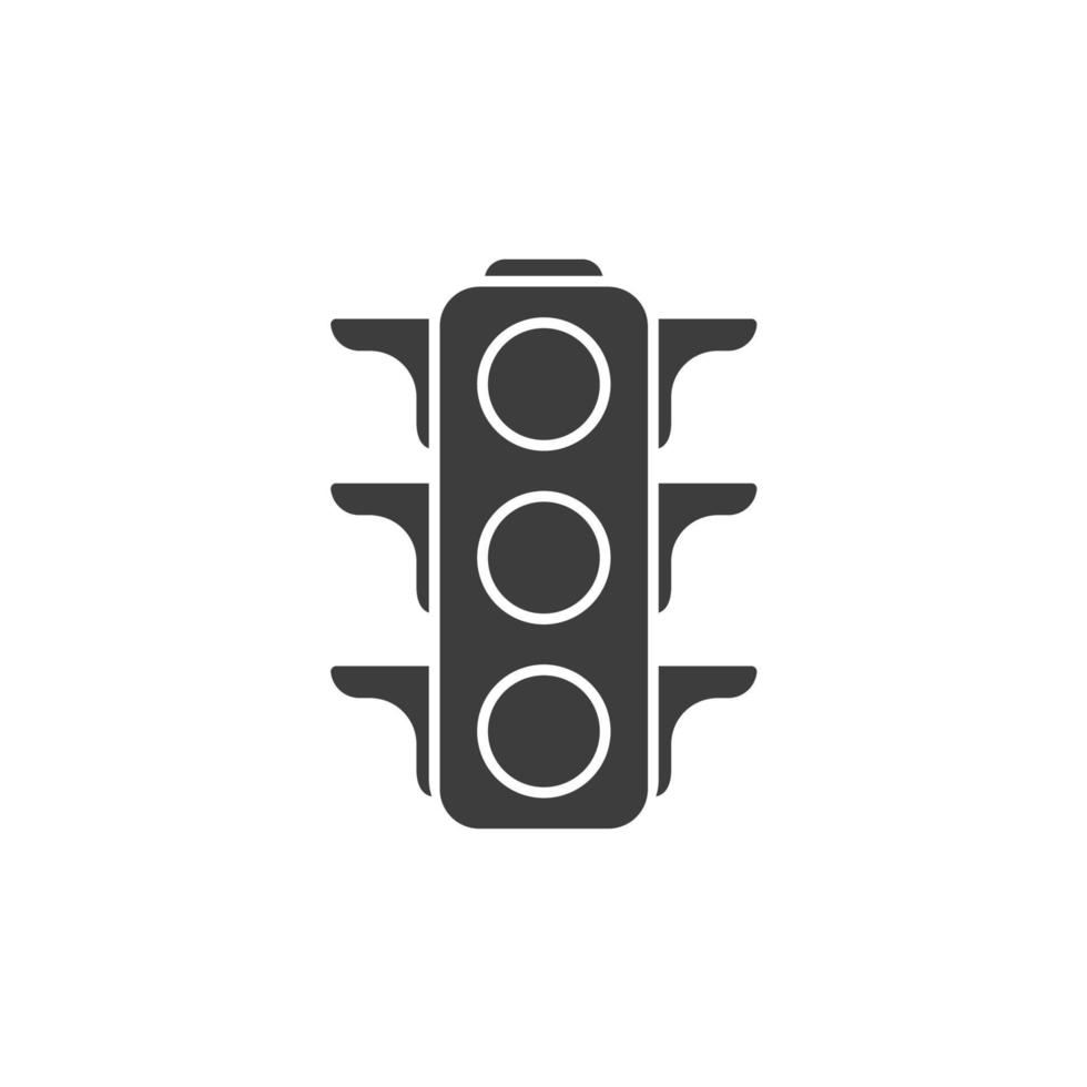Vector sign of the Traffic lights symbol is isolated on a white background. Traffic lights icon color editable.