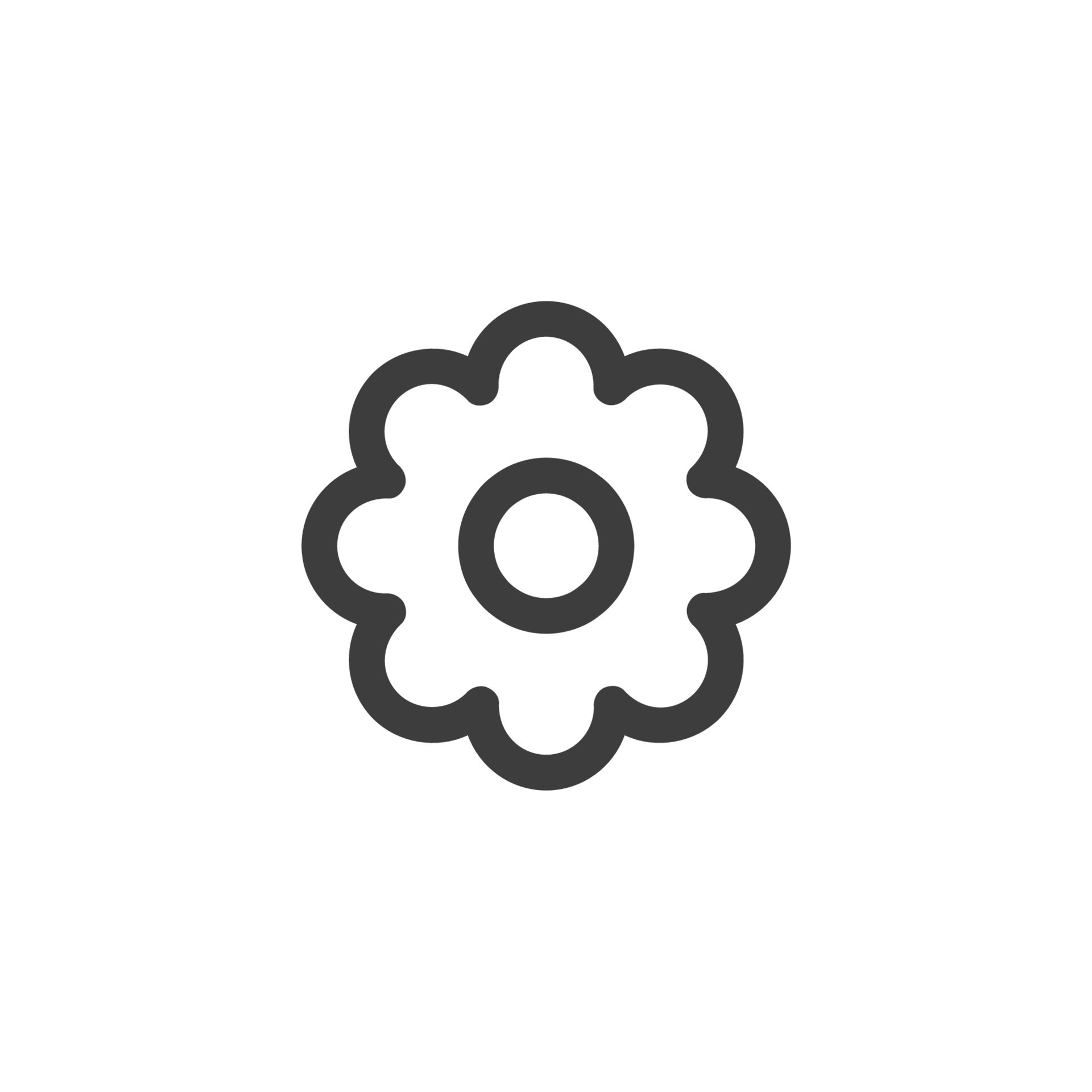 Vector sign of the flower symbol is isolated on a white background ...