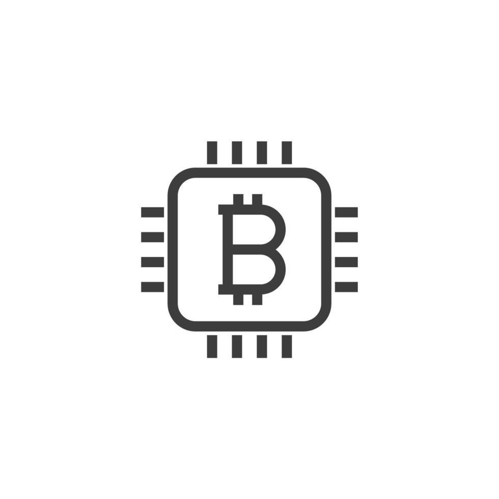 Vector sign of the bitcoin symbol is isolated on a white background. bitcoin icon color editable.