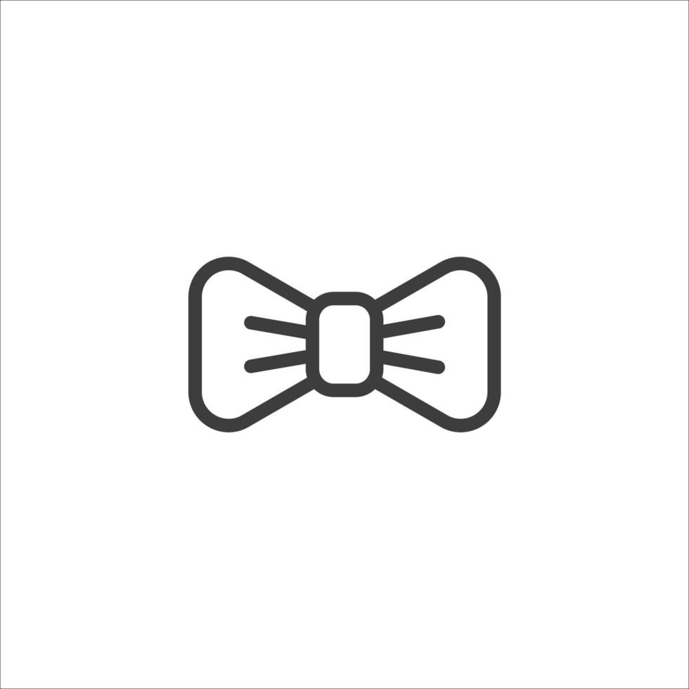 Vector sign of the bow tie symbol is isolated on a white background. bow tie icon color editable.