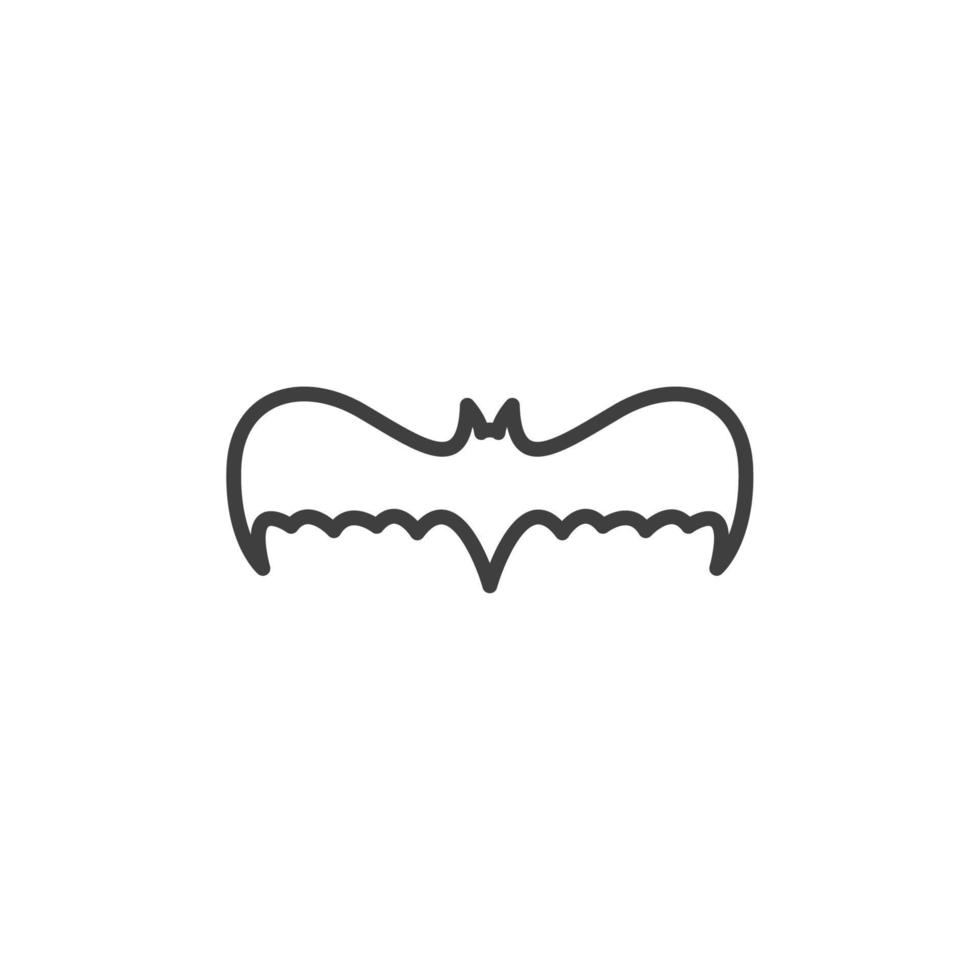 Vector sign of the bat symbol is isolated on a white background. bat icon color editable.