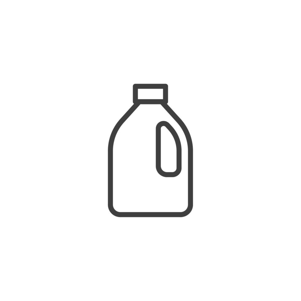 el signo vectorial del símbolo de la botella de leche está aislado en un fondo blanco. color de icono de botella de leche editable. vector