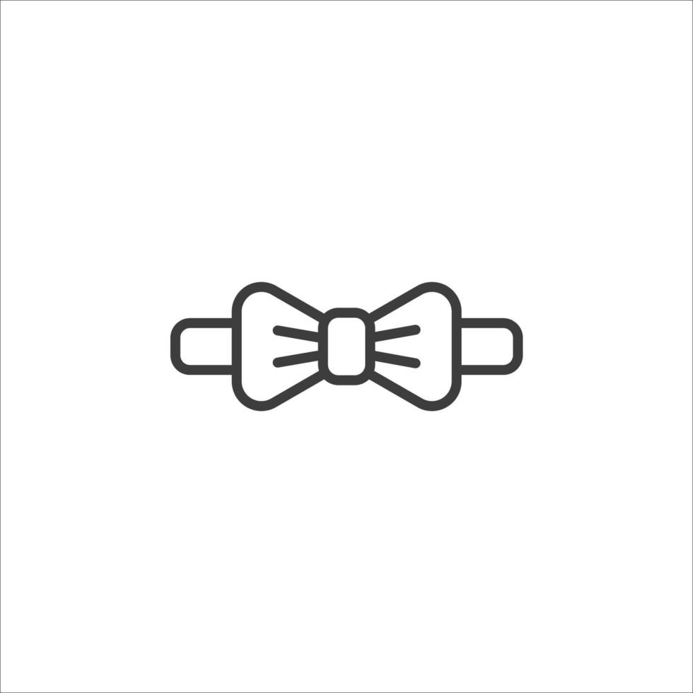 Vector sign of the bow tie symbol is isolated on a white background. bow tie icon color editable.