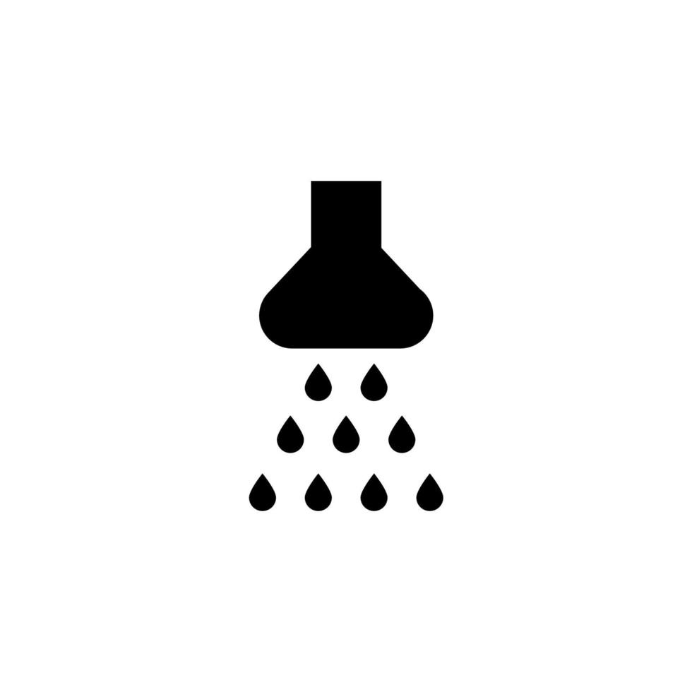 Vector sign of the Shower symbol is isolated on a white background. Shower icon color editable.