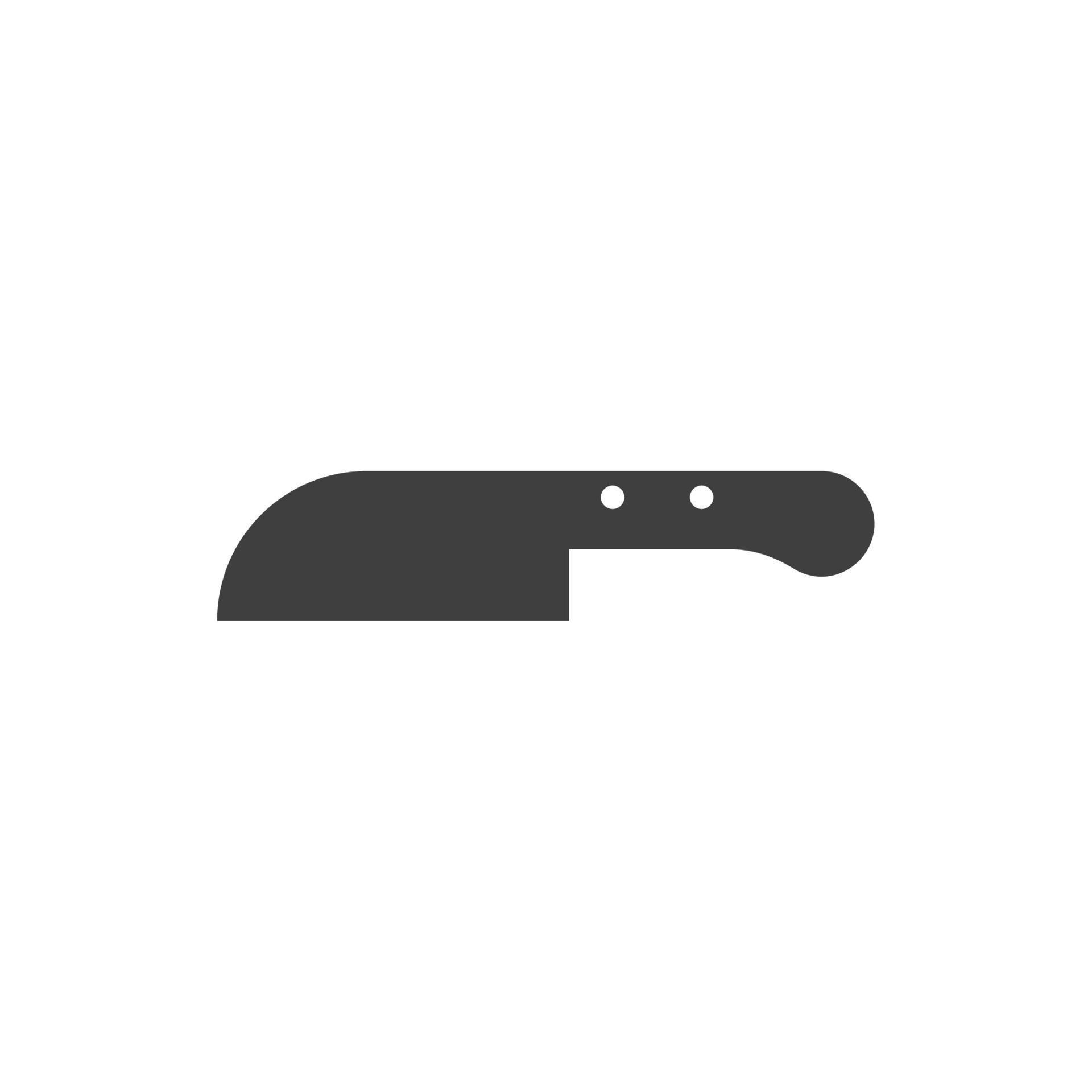 Vector sign of the knife symbol is isolated on a white background