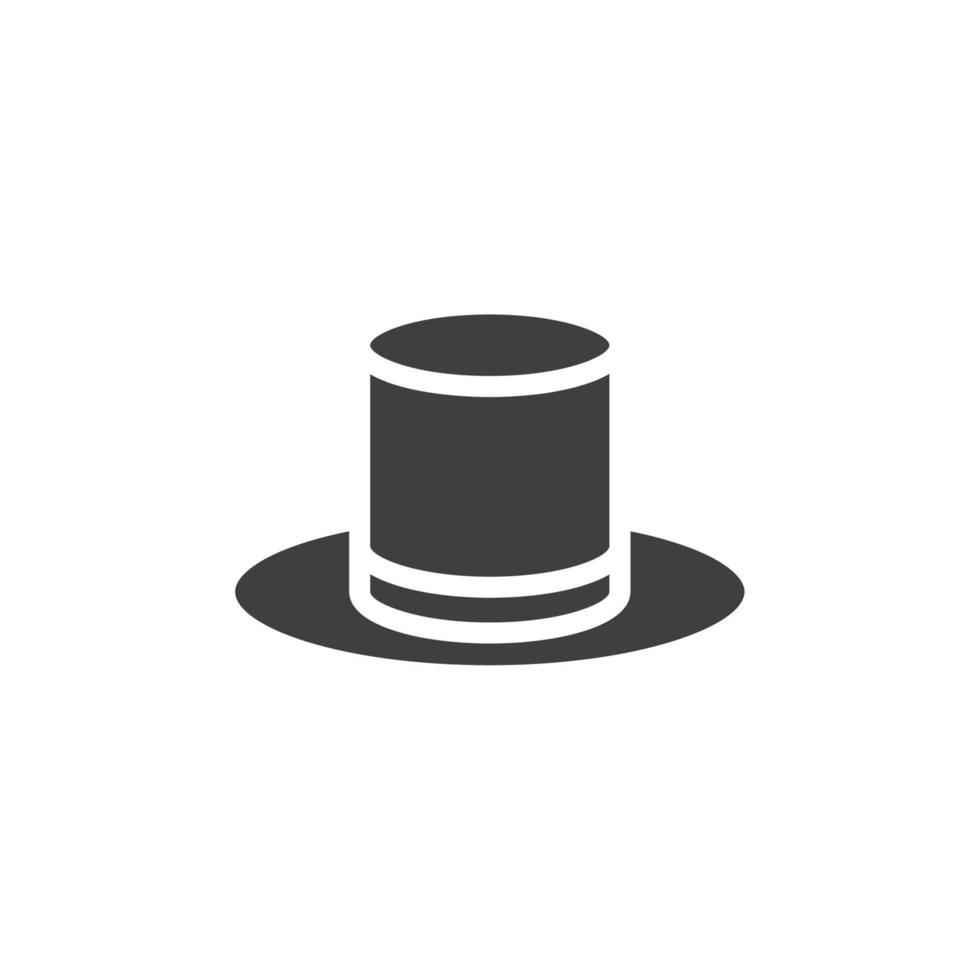 Vector sign of the top hat symbol is isolated on a white background. top hat icon color editable.