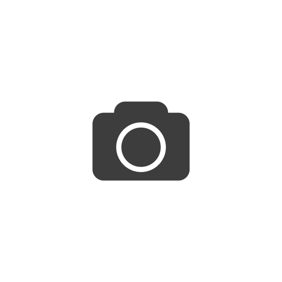Vector sign of the camera symbol is isolated on a white background. camera icon color editable.