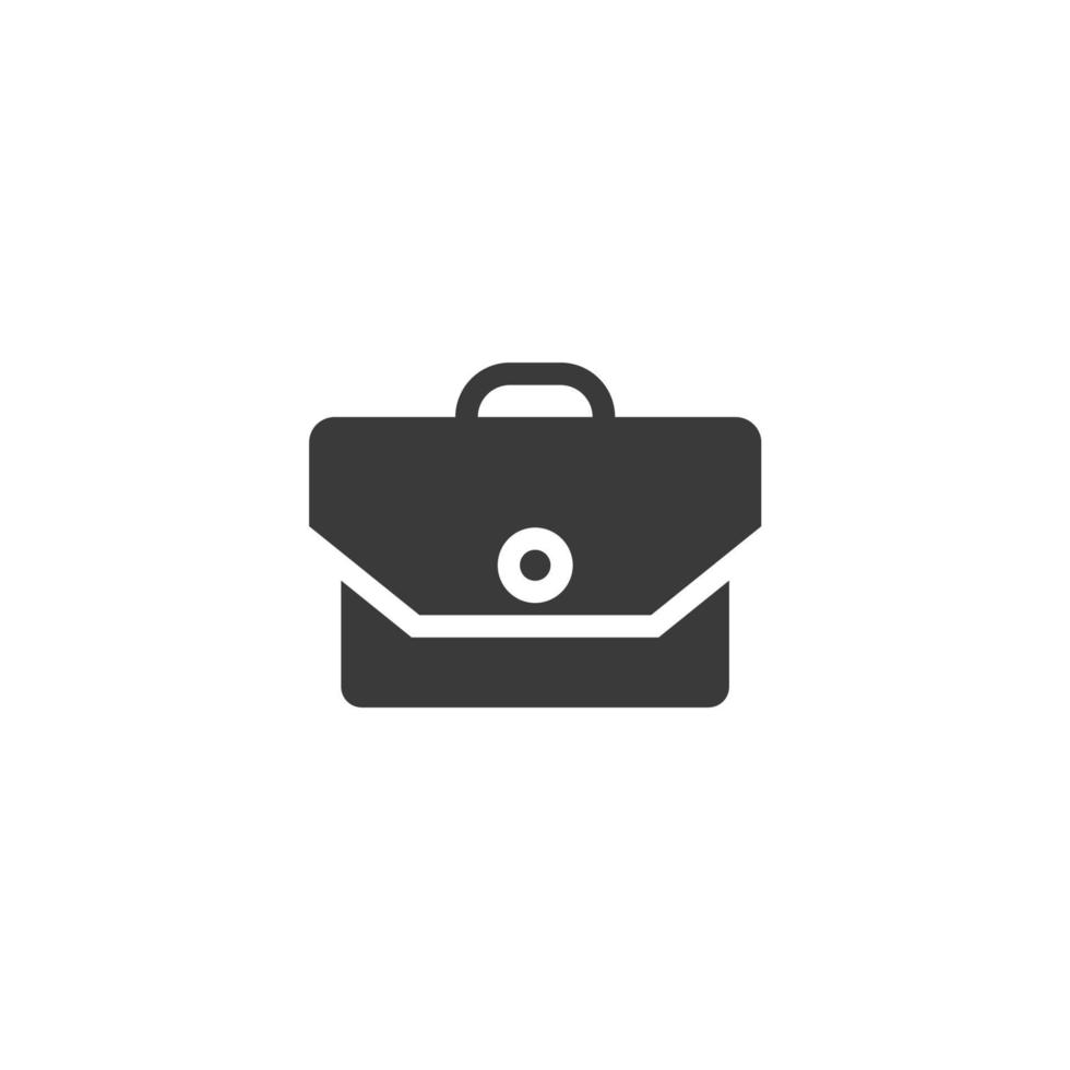 Vector sign of the Briefcase symbol is isolated on a white background