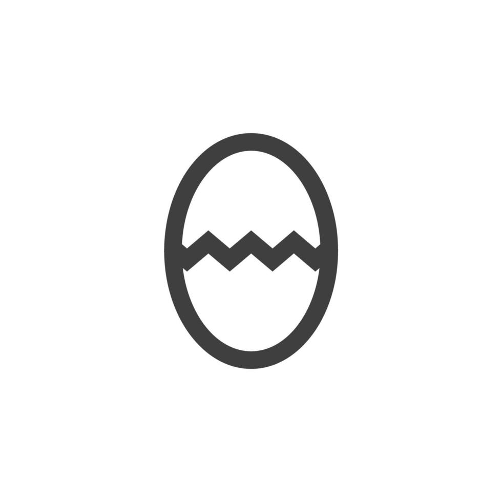 Vector sign of the Egg symbol is isolated on a white background. Egg icon color editable.