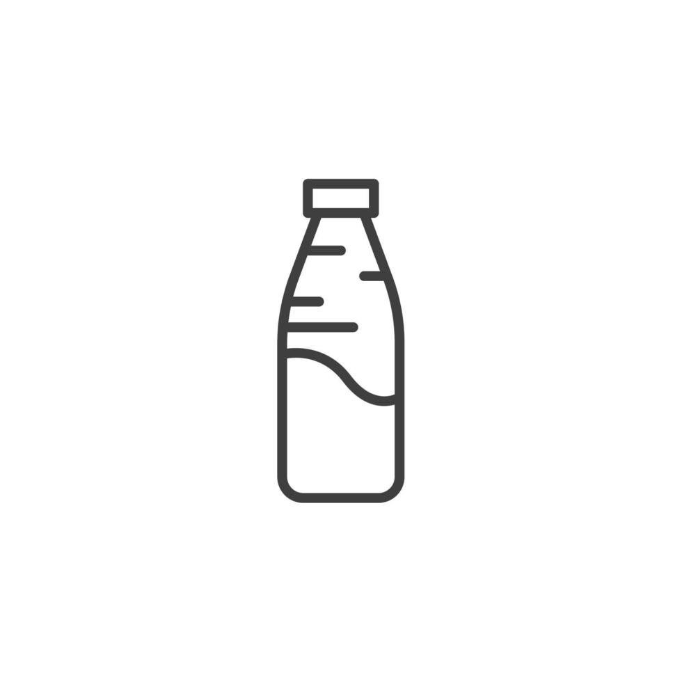 el signo vectorial del símbolo de la botella de leche está aislado en un fondo blanco. color de icono de botella de leche editable. vector