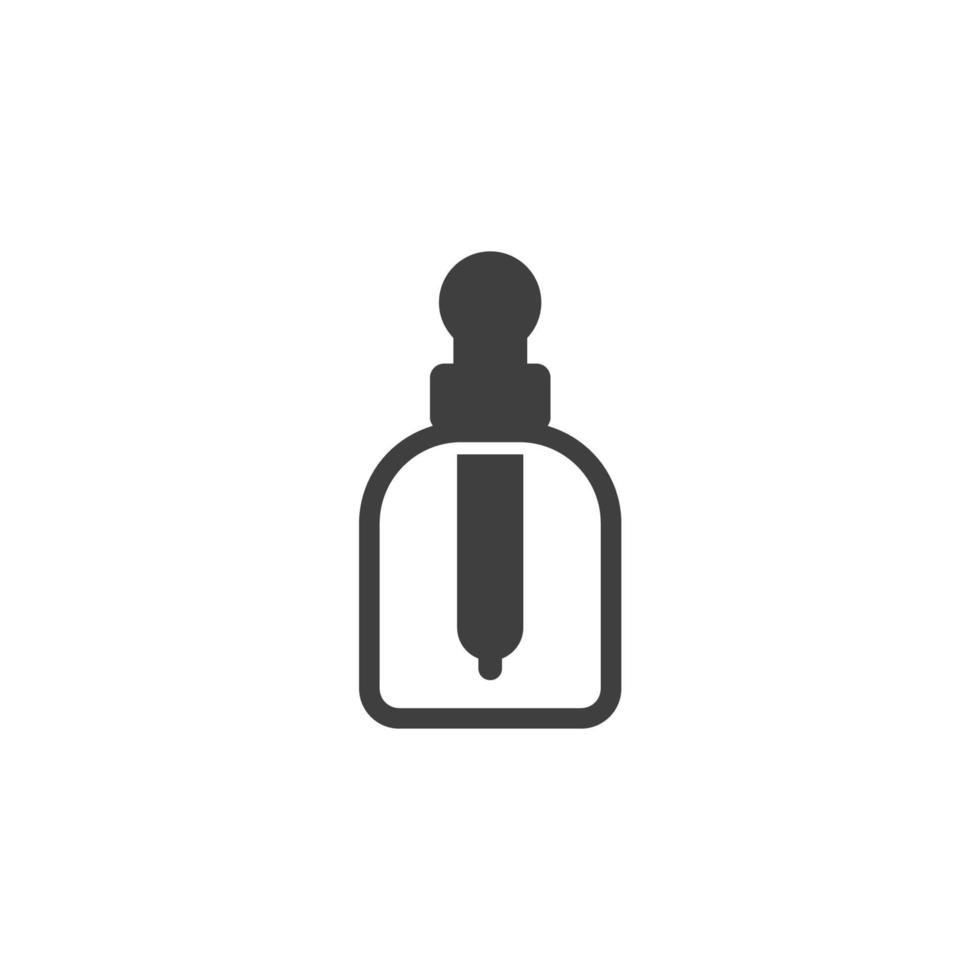 Vector sign of the Dropper symbol is isolated on a white background. Dropper icon color editable.