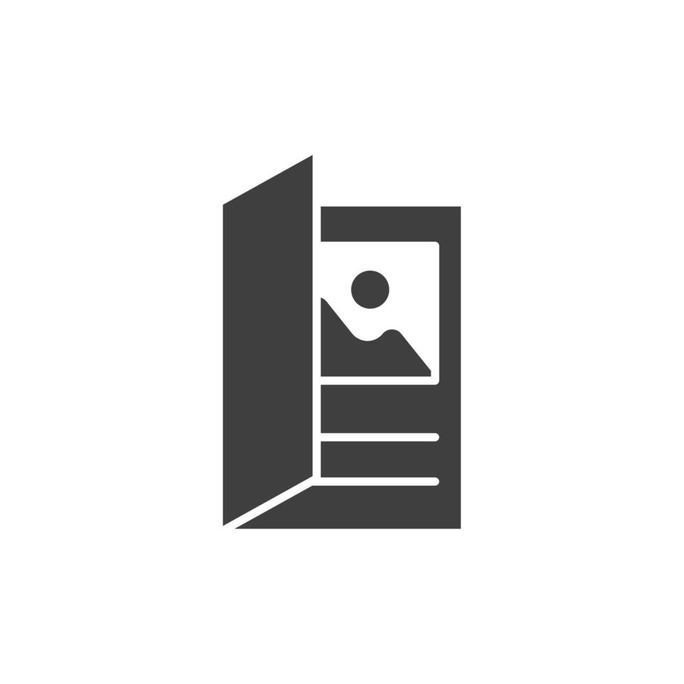 Vector sign of the flyer symbol is isolated on a white background. flyer icon color editable.