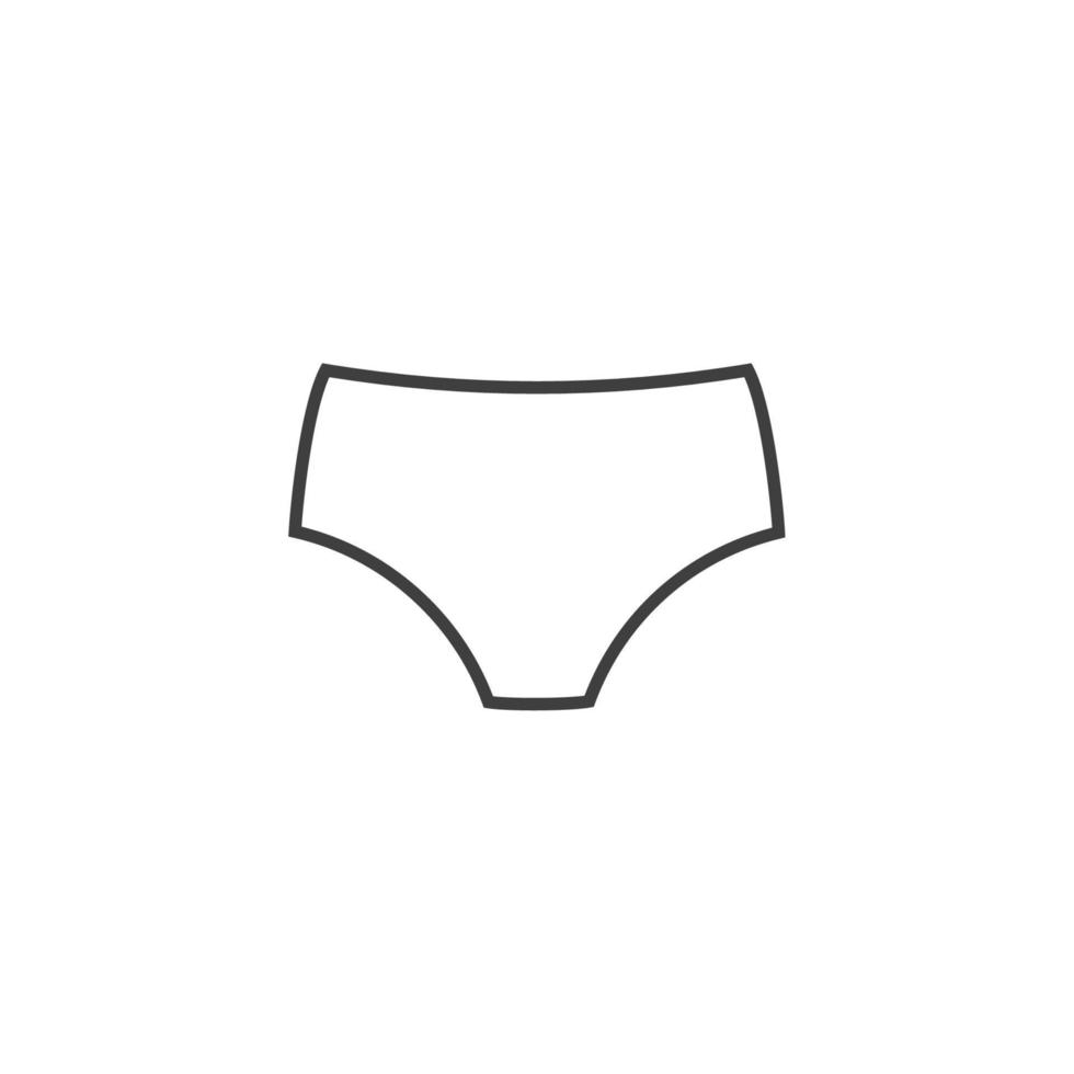 Vector sign of the underpant symbol is isolated on a white background. underpant icon color editable.