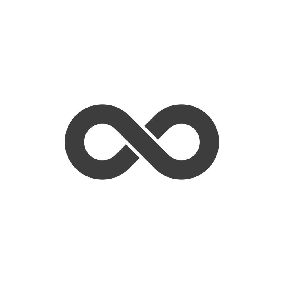 Vector sign of the Infinity loop symbol is isolated on a white background. Infinity loop icon color editable.