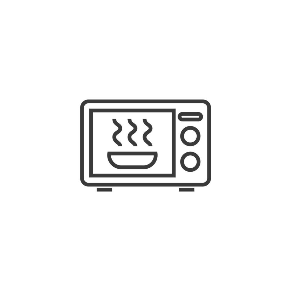 Vector sign of the microwave symbol is isolated on a white background