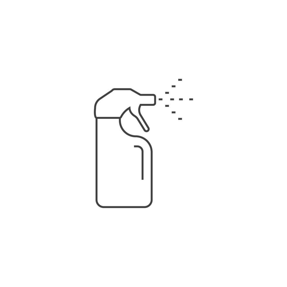 Vector sign of the Bottle spray symbol is isolated on a white background. Bottle spray icon color editable.