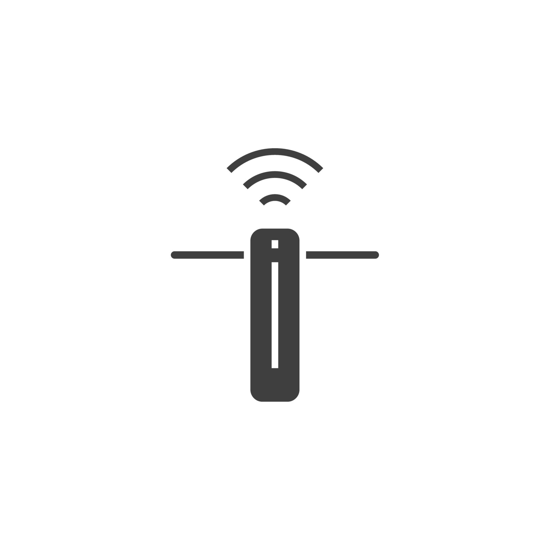 Vector sign of the router symbol is isolated on a white background