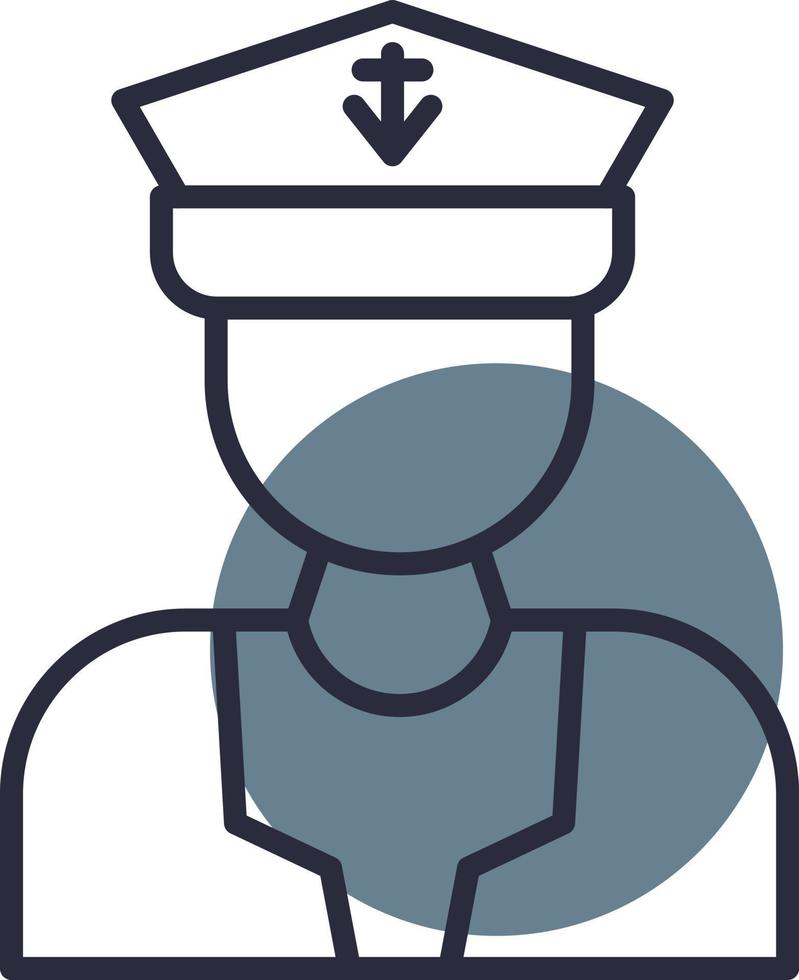 Captain Filled Icon vector