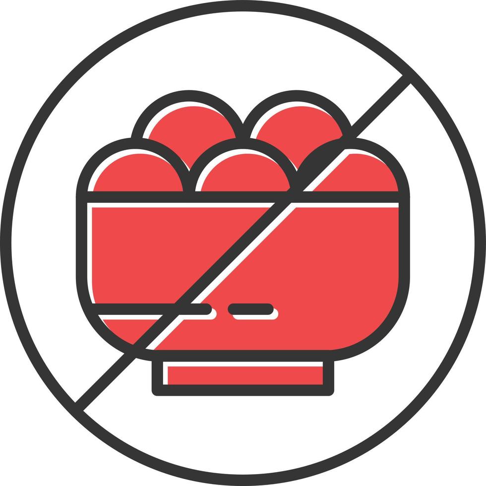 No Food Filled Retro vector