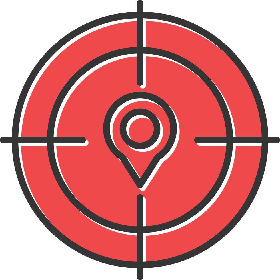 Target Filled Retro vector