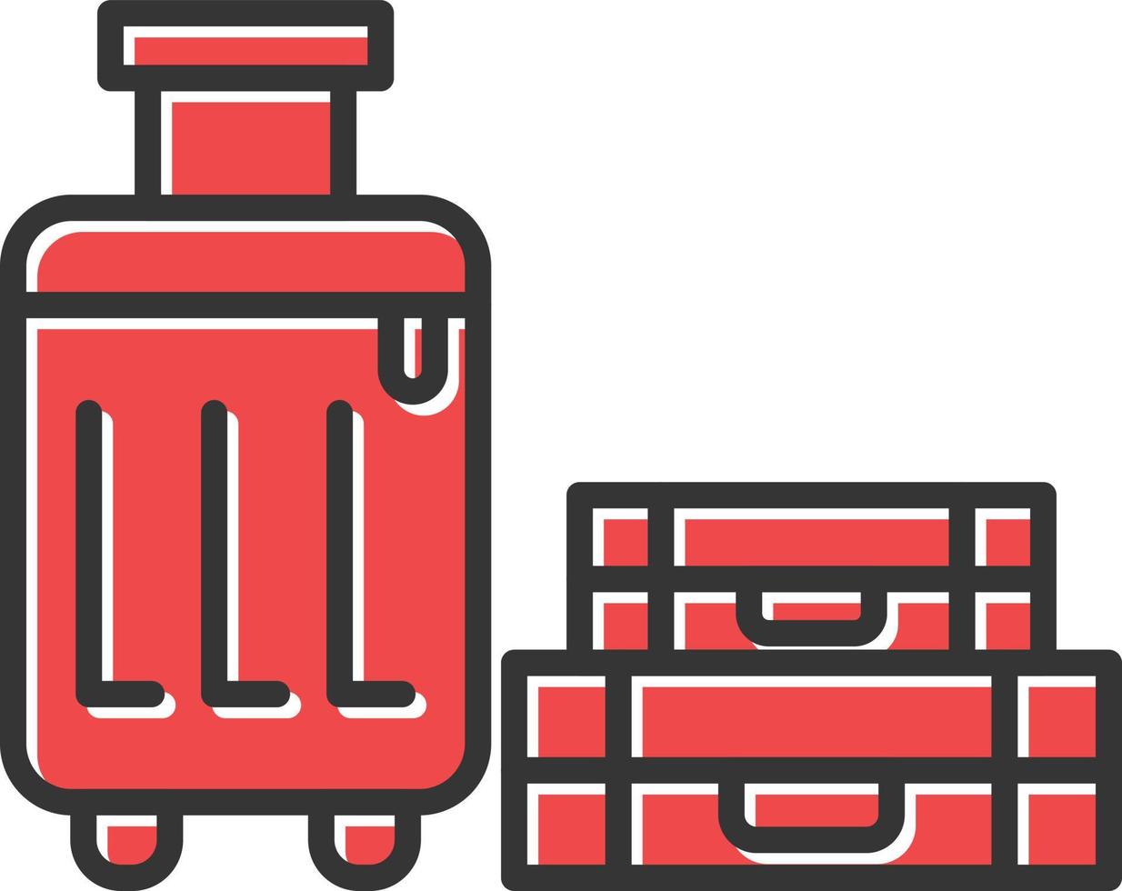 Luggage Filled Icon vector