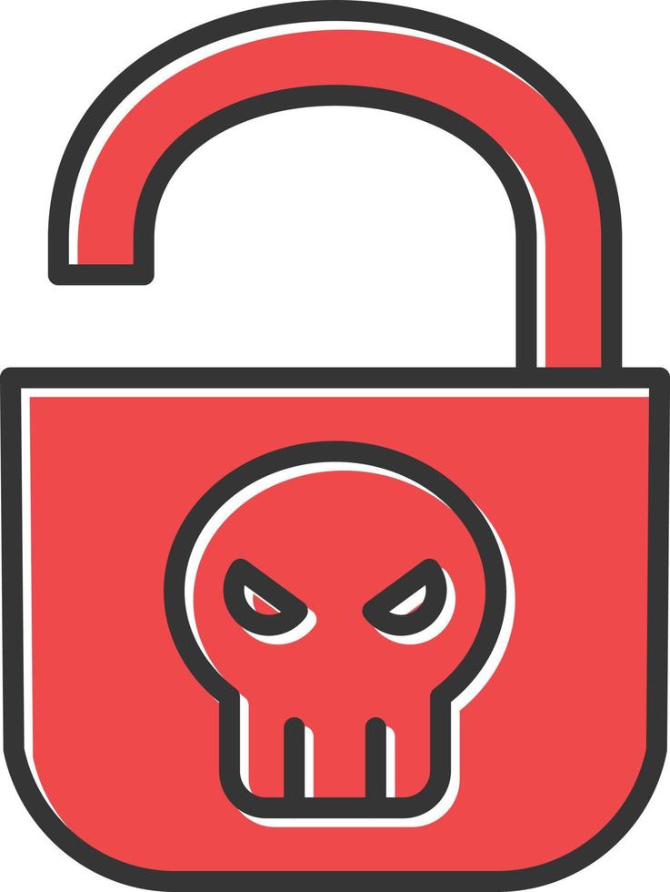 Hacked Filled Icon vector