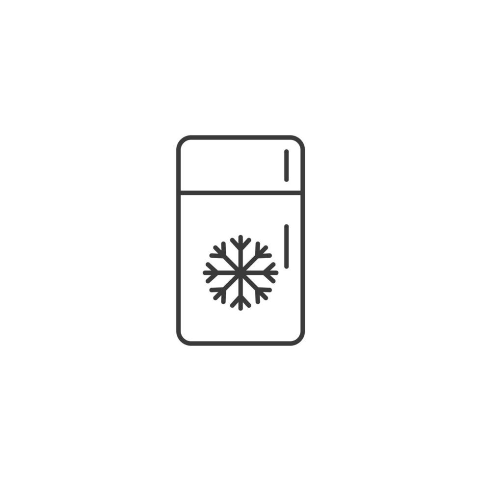 el signo vectorial del símbolo del congelador está aislado en un fondo blanco. color del icono del congelador editable. vector
