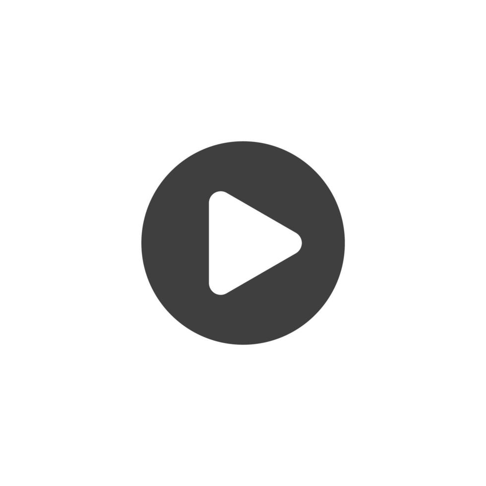 Vector sign of the play symbol is isolated on a white background. play icon color editable.