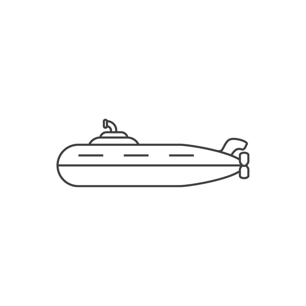 Vector sign of the submarine symbol is isolated on a white background. submarine icon color editable.
