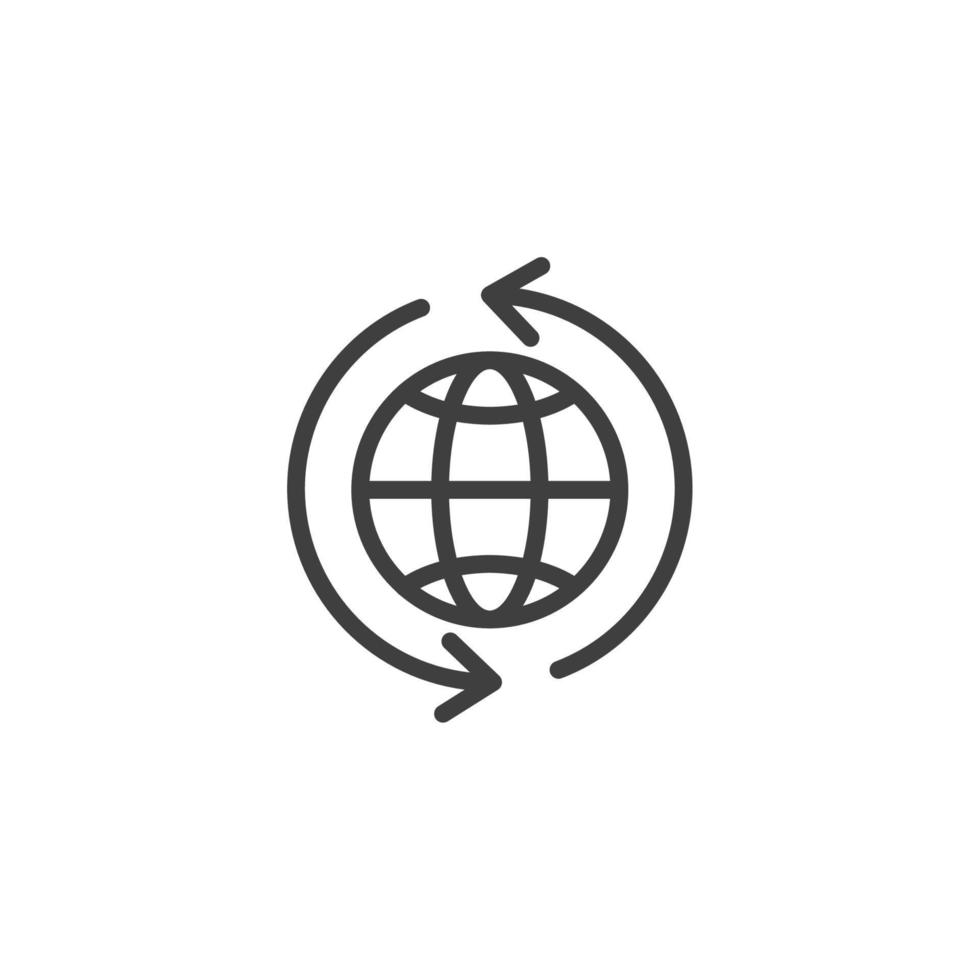 Vector sign of the Language Translation symbol is isolated on a white background. Language Translation icon color editable.