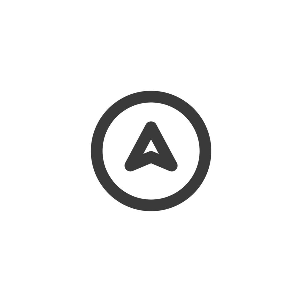 Vector sign of the compass symbol is isolated on a white background. compass icon color editable.