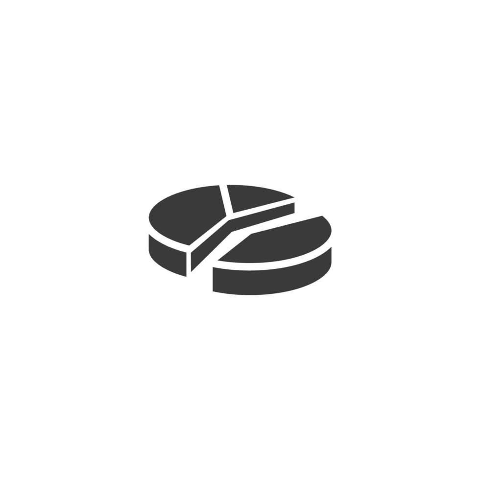 el signo vectorial del símbolo del pastel está aislado en un fondo blanco. color de icono circular editable. vector