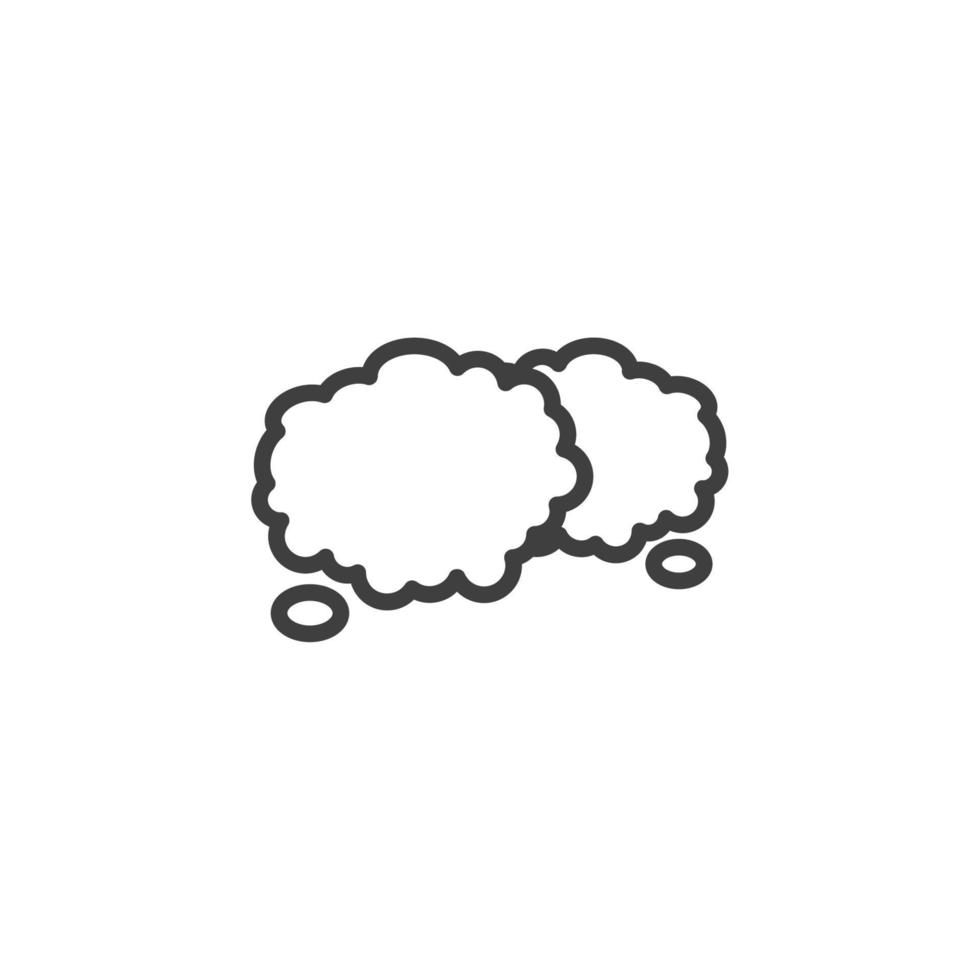 Vector sign of the speech bubbles symbol is isolated on a white background. speech bubbles icon color editable.