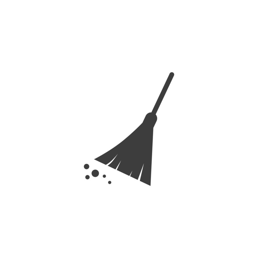 Vector sign of the broom symbol is isolated on a white background. broom icon color editable